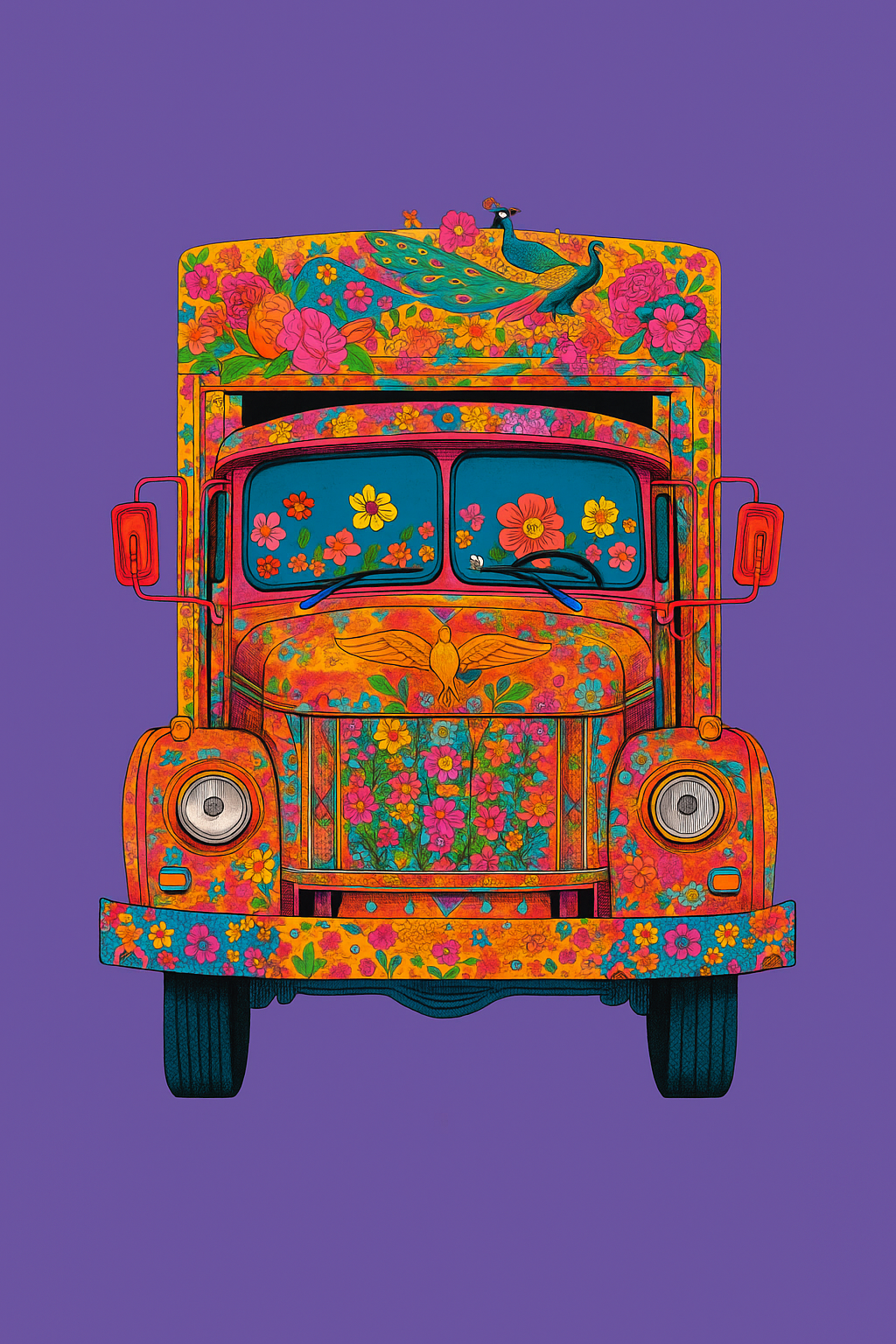 Floral Truck Art