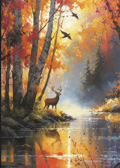 Fall Lake Painting