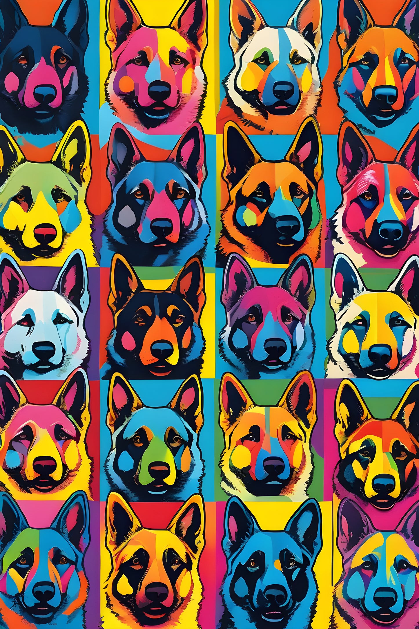 German Shepard Pop art