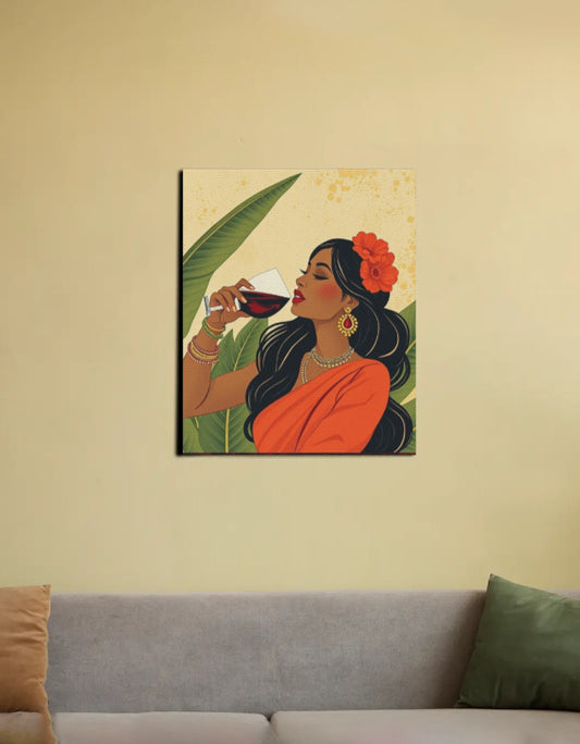 Girl with Wine