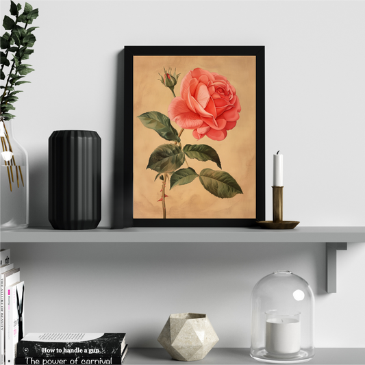 Vintage Floral Framed Poster