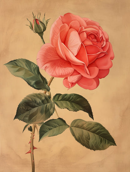 Vintage Floral Framed Poster
