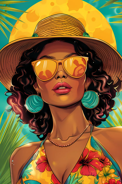 Tropical Diva – Retro Summer Vibes Poster